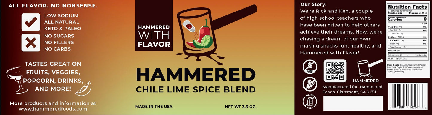 3.3 oz Hammered Chile Lime Spice Blend